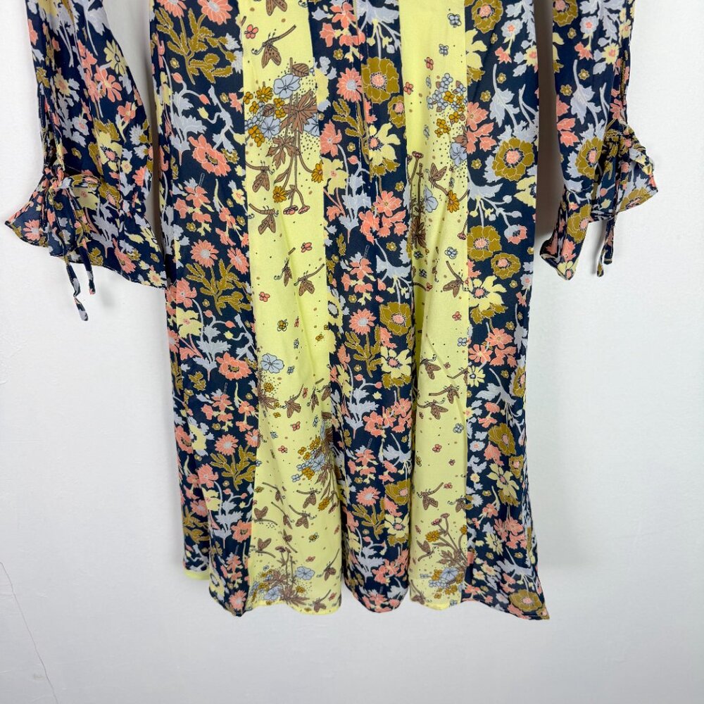NWT Modcloth Unique Persona Midi Dress Yellow Navy Floral Size 0 NEW - Picture 13 of 14